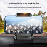 HS290 Stretchable Phone Holder for Car Dashboard Carbon Fiber Texture PU Leather Tablet Bracket