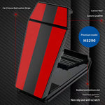 HS290 Stretchable Phone Holder for Car Dashboard Carbon Fiber Texture PU Leather Tablet Bracket