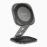 YESIDO C301 Foldable Desktop Magnetic Phone Holder 3-Stage Damping Hinge Travel Stand