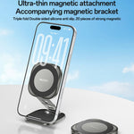 YESIDO C301 Foldable Desktop Magnetic Phone Holder 3-Stage Damping Hinge Travel Stand