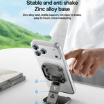 YESIDO C301 Foldable Desktop Magnetic Phone Holder 3-Stage Damping Hinge Travel Stand