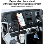 YESIDO C230 Car Cup Holder Phone Mount 360 Degree Rotating Magnetic Cellphone Stand