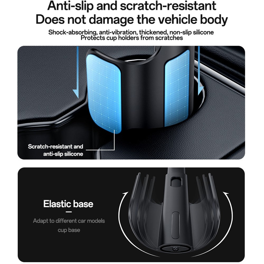 YESIDO C230 Car Cup Holder Phone Mount 360 Degree Rotating Magnetic Cellphone Stand