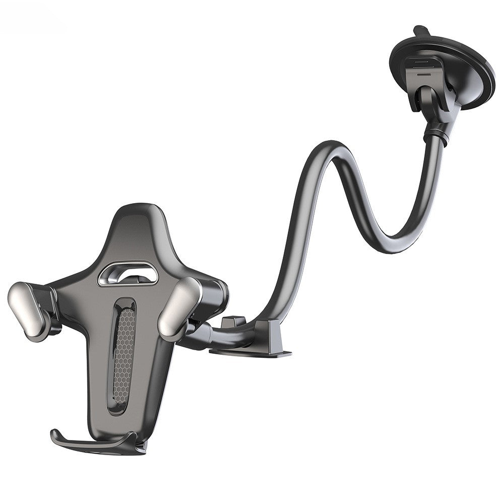 X034 svanehalsbeslag til bil, sugekopsholder til forrude og instrumentbræt, fleksibel lang arm, 360 graders justerbar mobilholder til 4,7-7,2" mobiler