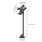 X034 svanehalsbeslag til bil, sugekopsholder til forrude og instrumentbræt, fleksibel lang arm, 360 graders justerbar mobilholder til 4,7-7,2" mobiler