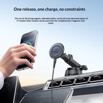 YESIDO C321 Suction Cup Mount 15W Wireless Car Charger 360 Degree Rotation Magnetic Phone Holder
