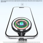 YESIDO C321 Suction Cup Mount 15W Wireless Car Charger 360 Degree Rotation Magnetic Phone Holder