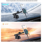 YESIDO C321 Suction Cup Mount 15W Wireless Car Charger 360 Degree Rotation Magnetic Phone Holder