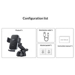 YESIDO C320 15W Wireless Charger Car Suction Cup Mount 360 Degree Rotation Phone Holder Stand for Dashboard