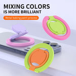 Magnetic Phone Ring Stand Multi-functional Double-sided Foldable Metal Holder with 360° Rotation