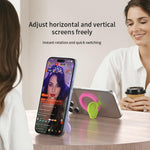 Magnetic Phone Ring Stand Multi-functional Double-sided Foldable Metal Holder with 360° Rotation