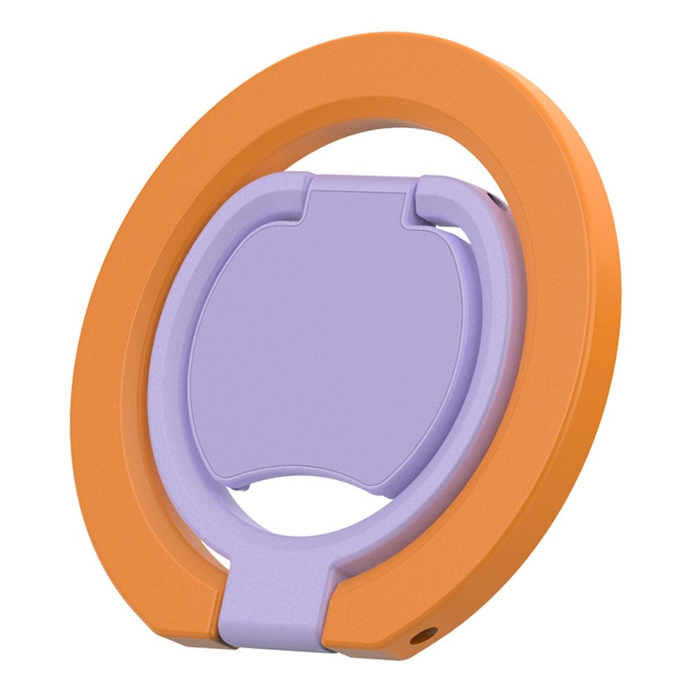 Magnetic Phone Ring Stand Multi-functional Double-sided Foldable Metal Holder with 360° Rotation