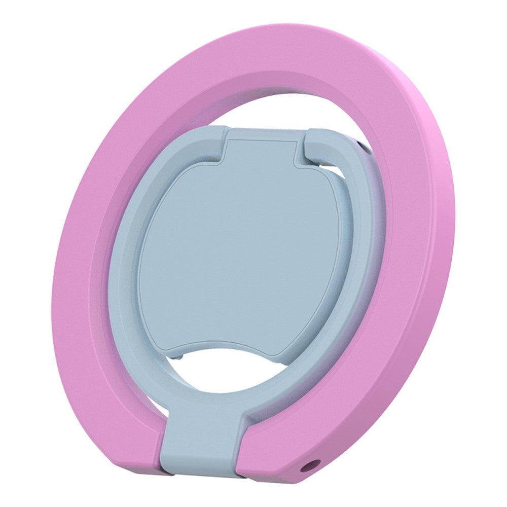 Magnetic Phone Ring Stand Multi-functional Double-sided Foldable Metal Holder with 360° Rotation