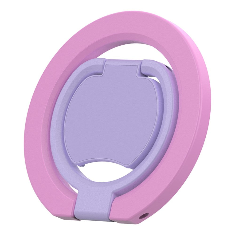 Magnetic Phone Ring Stand Multi-functional Double-sided Foldable Metal Holder with 360° Rotation
