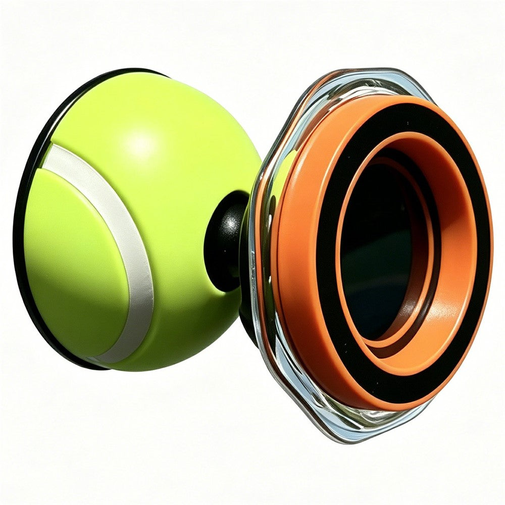 WQ-02 mobilholder med tennisboldlignende beslag til kædehegn, 360 graders rotation, mobilklemme til sportsbane