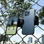 WQ-04 dobbelt mobilstativ med hegnsbeslag til sportsplads, tennisstadion og trådnet, universel mobilklemmeholder