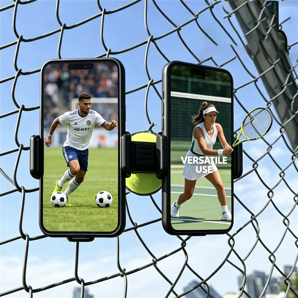 WQ-04 dobbelt mobilstativ med hegnsbeslag til sportsplads, tennisstadion og trådnet, universel mobilklemmeholder