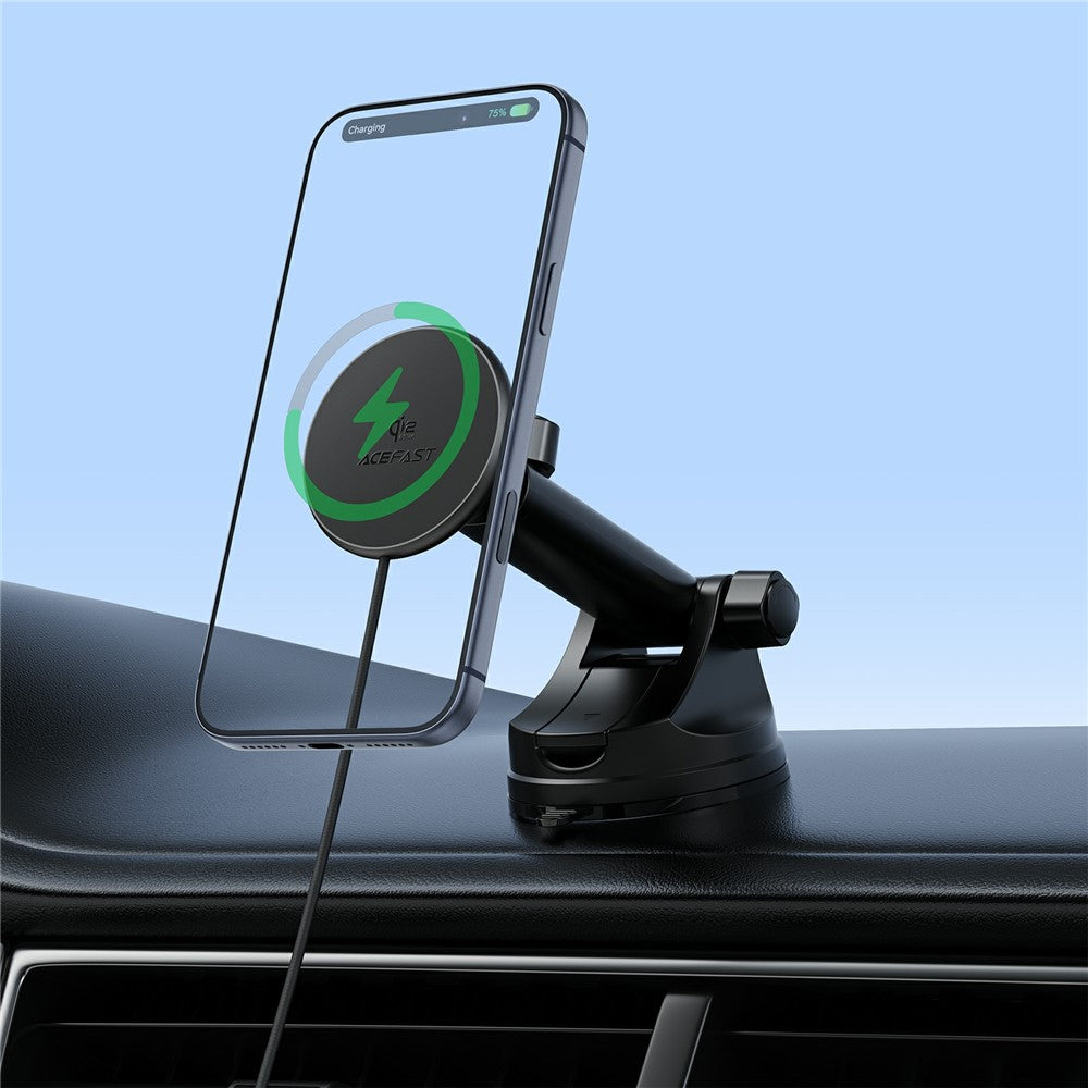 ACEFAST E52 Qi2 25W Magnetic Wireless Charging Car Holder for Dashboard Car Mount Charger