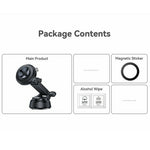 YESIDO C284 2 in 1 Vacuum Suction Magnetic Car Phone Mount 360 Degree Rotation for Dashboard / Windshield