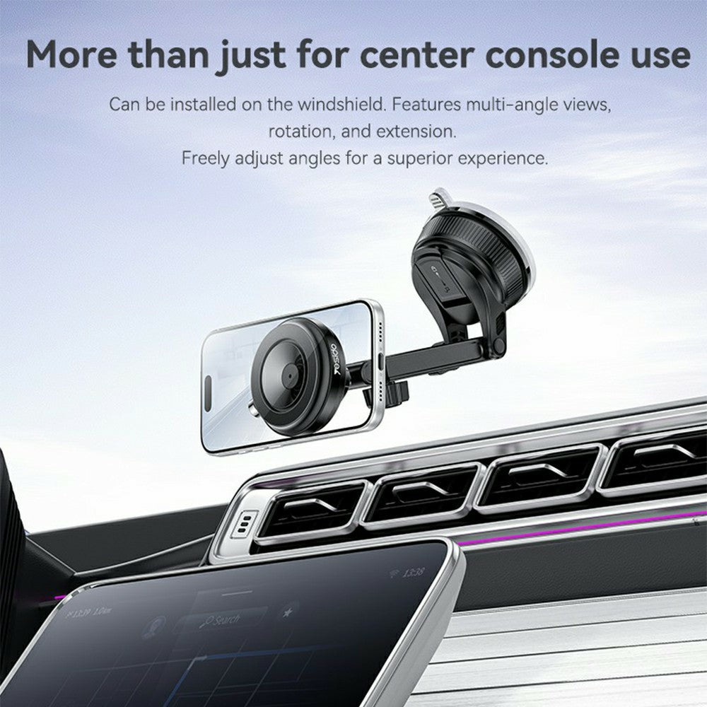 YESIDO C284 2 in 1 Vacuum Suction Magnetic Car Phone Mount 360 Degree Rotation for Dashboard / Windshield