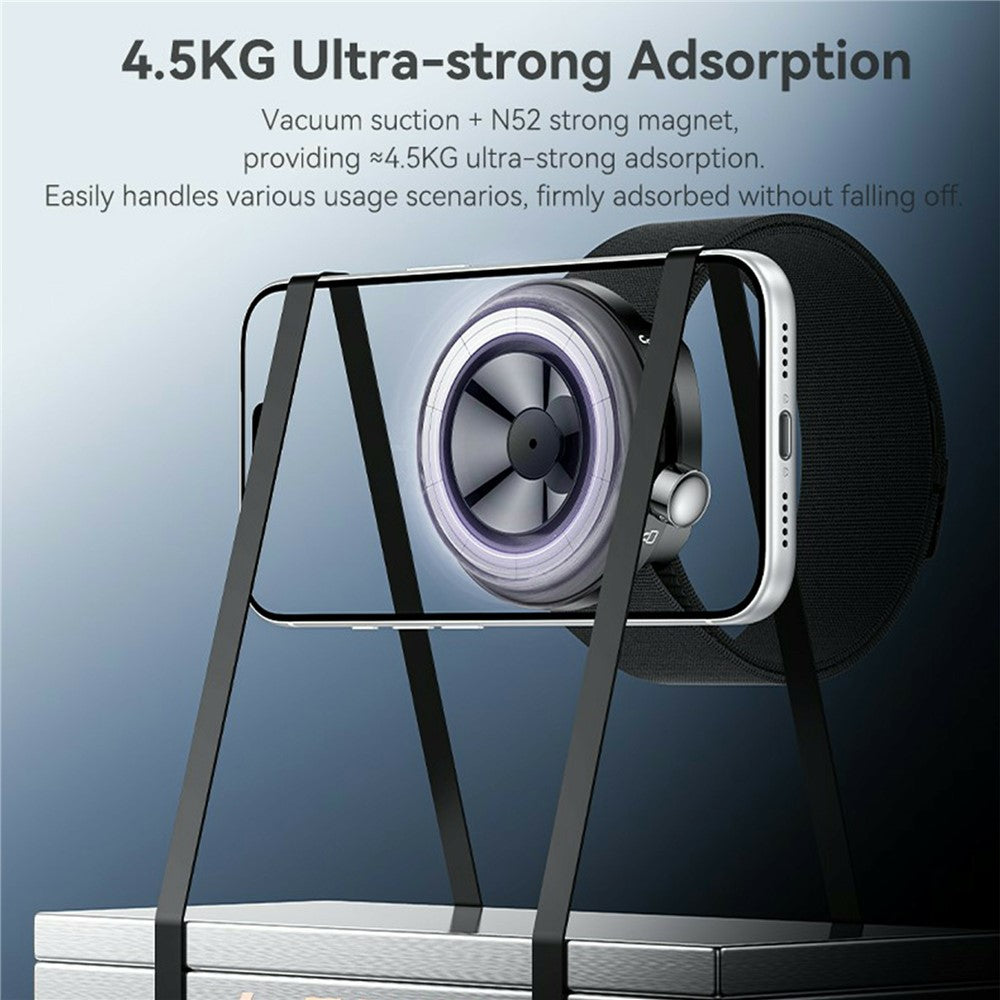 YESIDO C335 2-i-1 Vakuum Sugekop Magnetisk Telefonholder Armbånd til Cykling