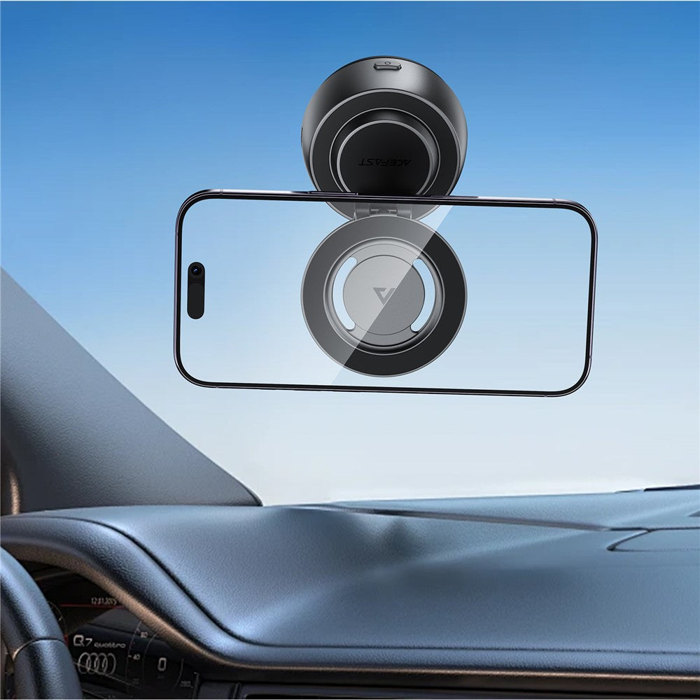 ACEFAST E54 Electric Suction Cup Magnetic Car Phone Holder 360° Rotation Dashboard Mount