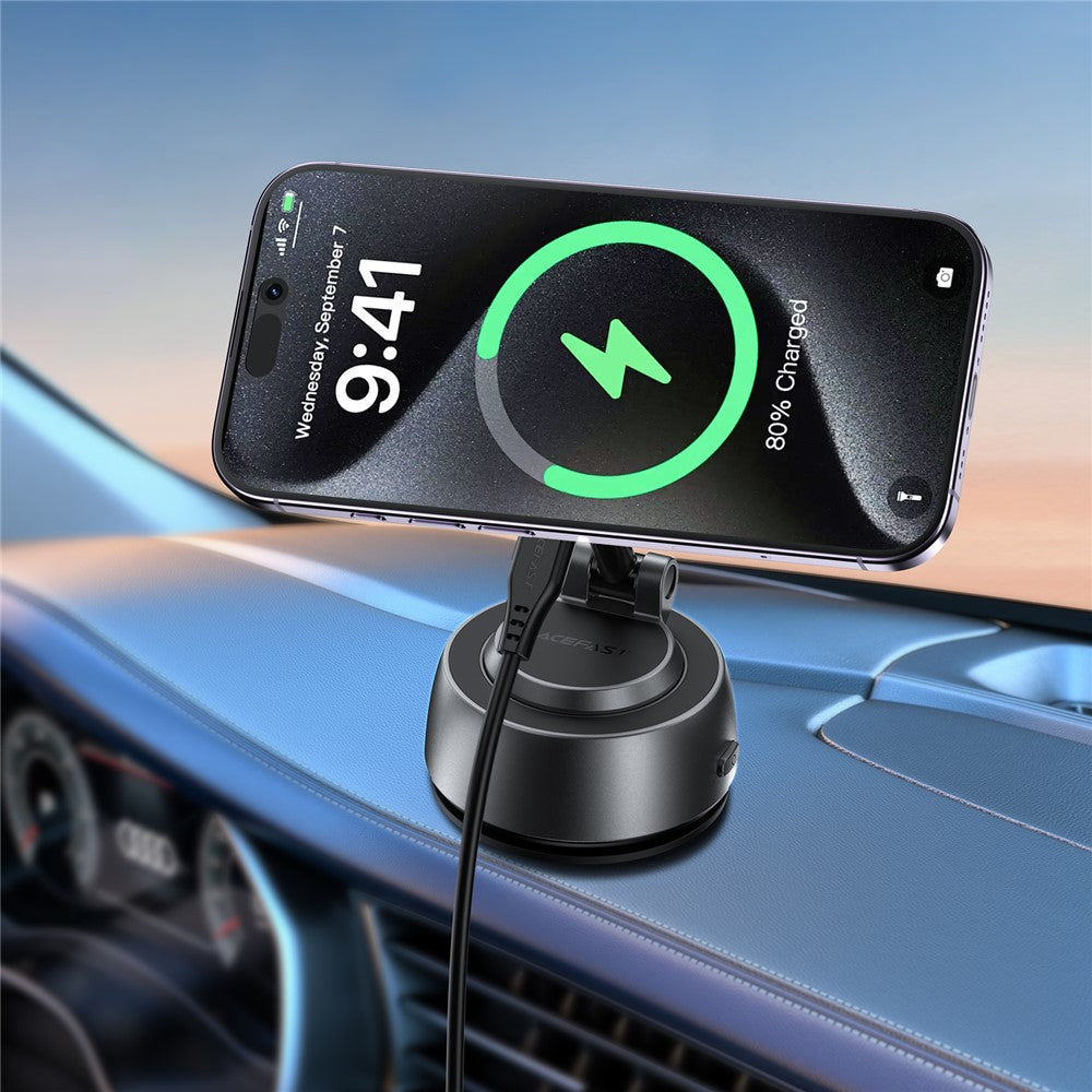 ACEFAST E53 Magnetic Wireless Car Charger 15W Electric Suction Cup Dashboard Mount