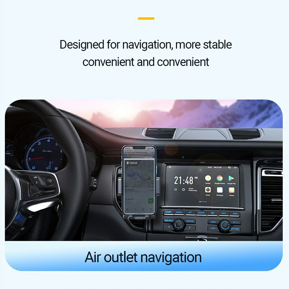 CELEBRAT HC-25 Car Phone Holder Air Outlet Mount 360 Degree Rotation Stand for 4.7-7.2 Inch Phones