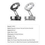 COTECI BS-014 Magnetic Vacuum Suction Phone Holder Car Mount Stand for Dashboard Windshield Desktop