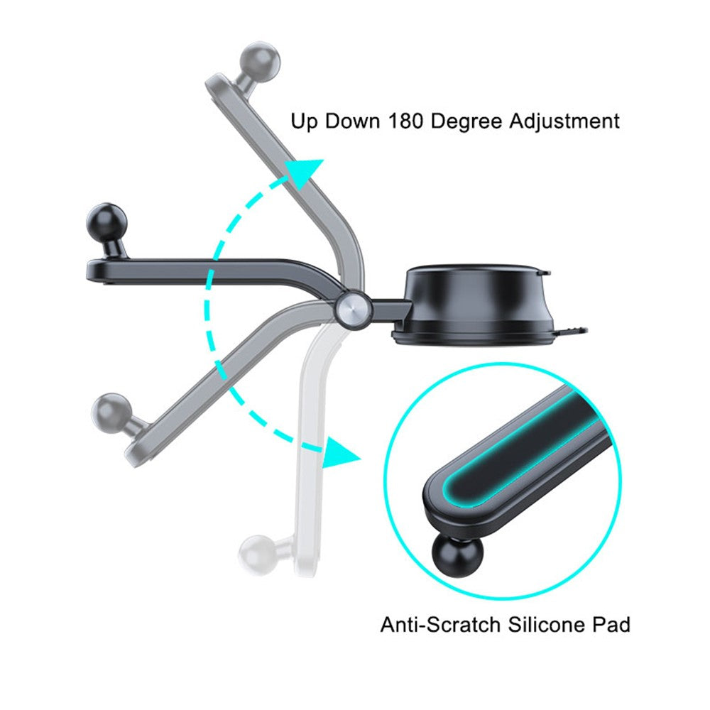 Car Dashboard Suction Cup Mobile Phone Holder Stand 360 Degrees Rotatable Bracket