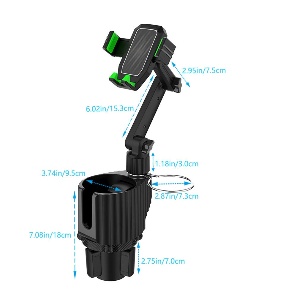 C004 Multi-functional Adjustable Car Drink Cup Bottle Holder Mobile Phone Bracket