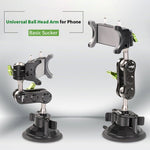 LANPARTE UBA-1 Universal Rotatable Phone Holder Stand Car Trip Suction Cup Cellphone Photography Bracket