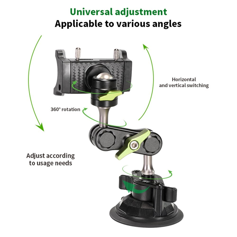 LANPARTE UBA-1 Universal Rotatable Phone Holder Stand Car Trip Suction Cup Cellphone Photography Bracket