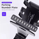 Car Dashboard Phone Stand 360 Degrees Rotation Adjustable GPS Car Clip Holder with Parking Number Plate