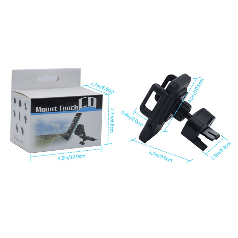 Multifunctional Car CD Port Mount Mobile Phone Holder 360° Rotation Cellphone Bracket Stand