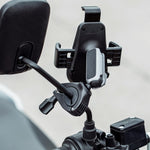 PGYTECH P-PG-001 Motorcycle E-Bike Bicycle Phone Holder Adjustable Handlebar / Rearview Mirror Mount Cellphone Bracket
