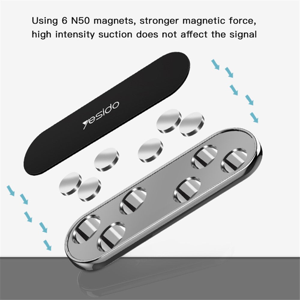 YESIDO C83 Car Magnetic Phone Holder Lazy Zinc Alloy Slim Phone Mount Bracket