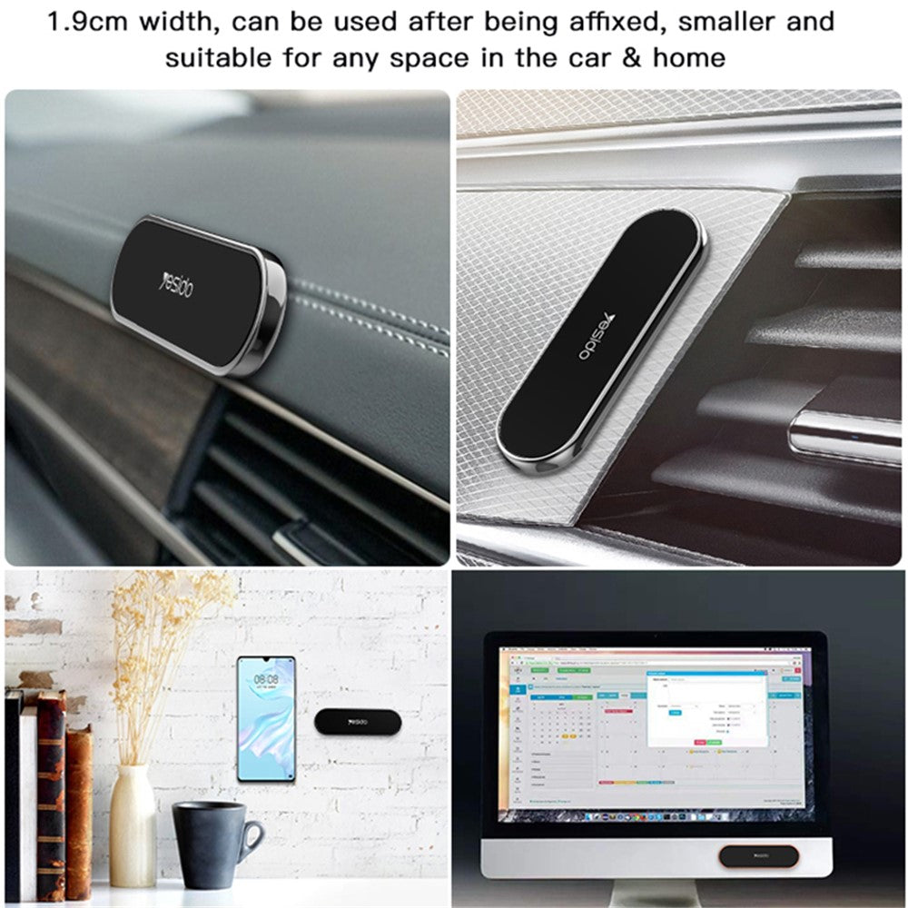 YESIDO C83 Car Magnetic Phone Holder Lazy Zinc Alloy Slim Phone Mount Bracket