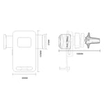 YESIDO C163 Air Outlet Transparent Panel Car Bracket Mobile Phone Holder Stand