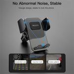 YESIDO C163 Air Outlet Transparent Panel Car Bracket Mobile Phone Holder Stand