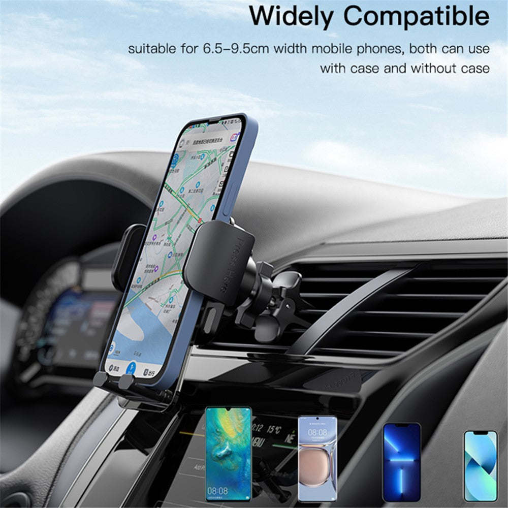 YESIDO C163 Air Outlet Transparent Panel Car Bracket Mobile Phone Holder Stand