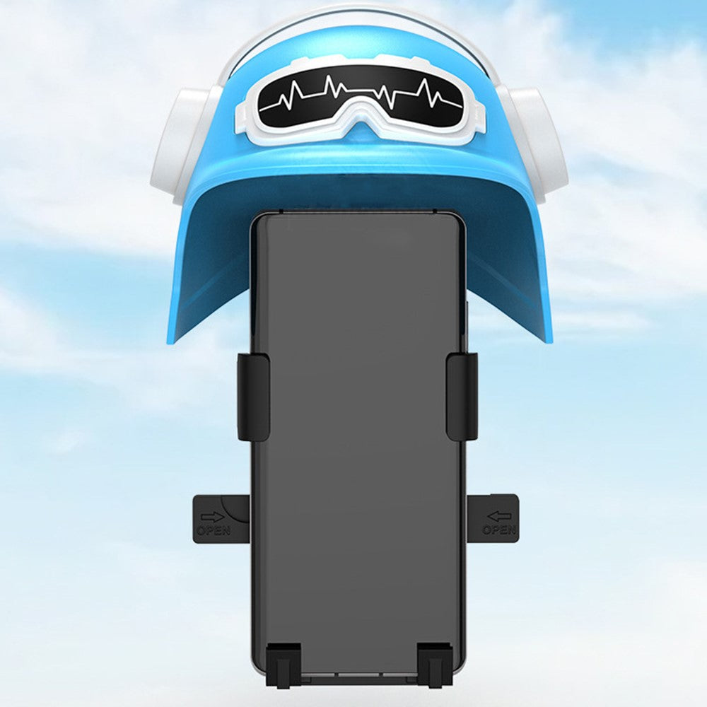 Motorcycle Electric Bike Handlebar Phone Holder Stand with Sunshade Helmet