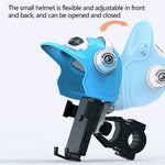 Motorcycle Electric Bike Handlebar Phone Holder Stand with Sunshade Helmet