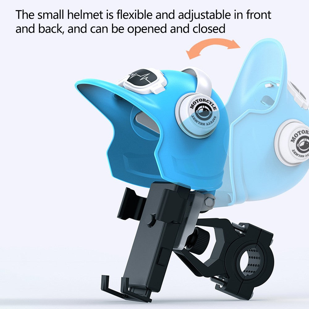 Motorcycle Electric Bike Handlebar Phone Holder Stand with Sunshade Helmet