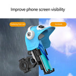 Motorcycle Electric Bike Handlebar Phone Holder Stand with Sunshade Helmet