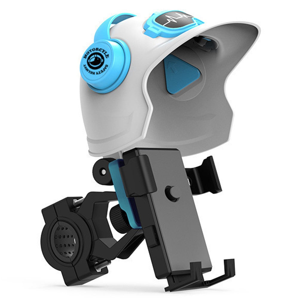 Motorcycle Electric Bike Handlebar Phone Holder Stand with Sunshade Helmet