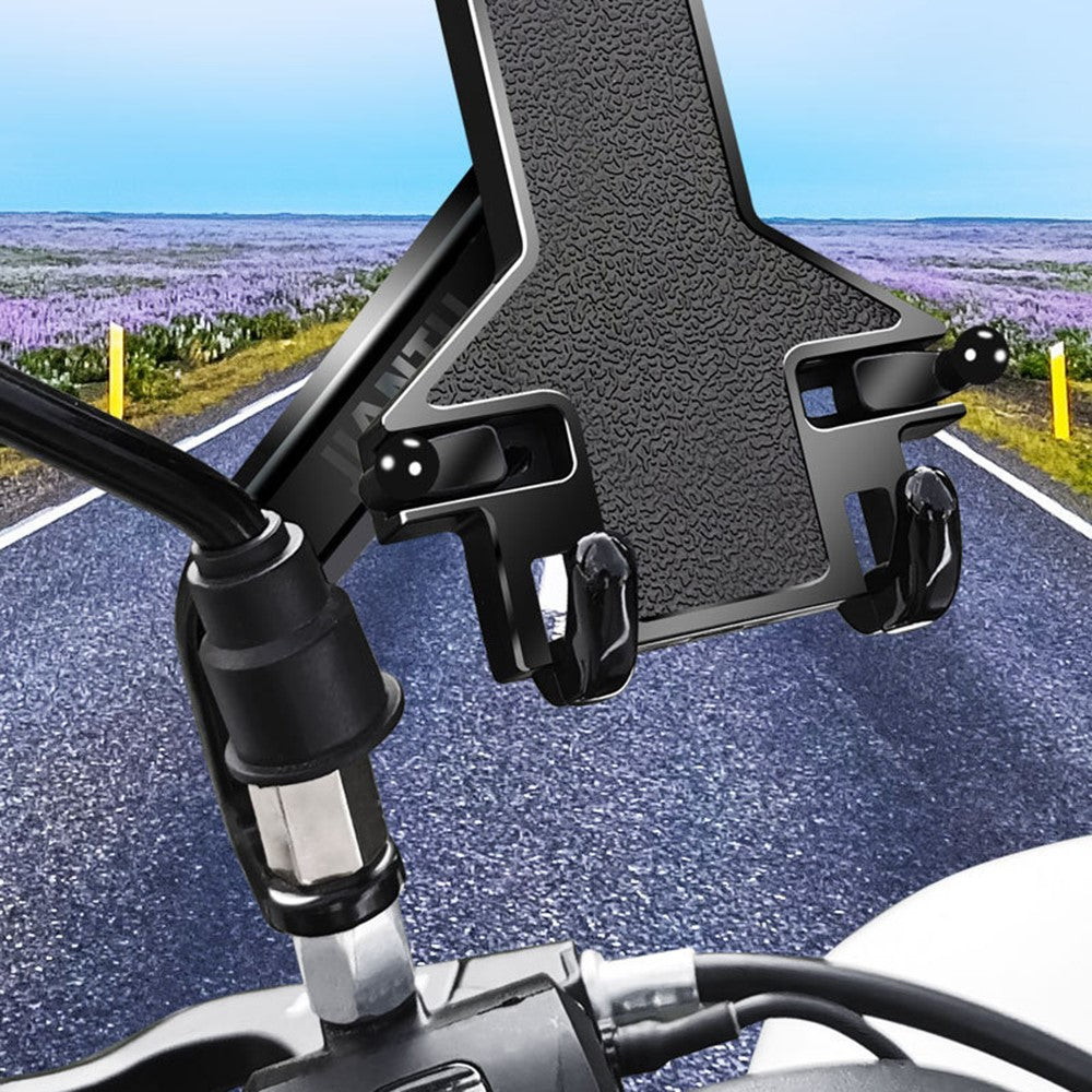 Handlebar Phone Holder for Bicycle E-Bike Motorcycle Anti-Shock Quick Fixed Phone Mount for Riding, Cycling