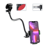 X034 Gen. 9th Multi-Function Suction Cup Car Phone Mount Windshield Flexible Extended Car Phone Clip Holder for Universal Truck Bus