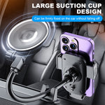 X034 Gen. 9th Multi-Function Suction Cup Car Phone Mount Windshield Flexible Extended Car Phone Clip Holder for Universal Truck Bus