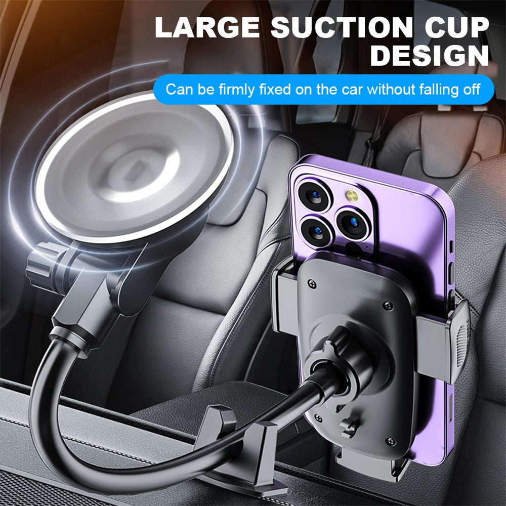 X034 Gen. 9th Multi-Function Suction Cup Car Phone Mount Windshield Flexible Extended Car Phone Clip Holder for Universal Truck Bus